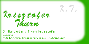 krisztofer thurn business card